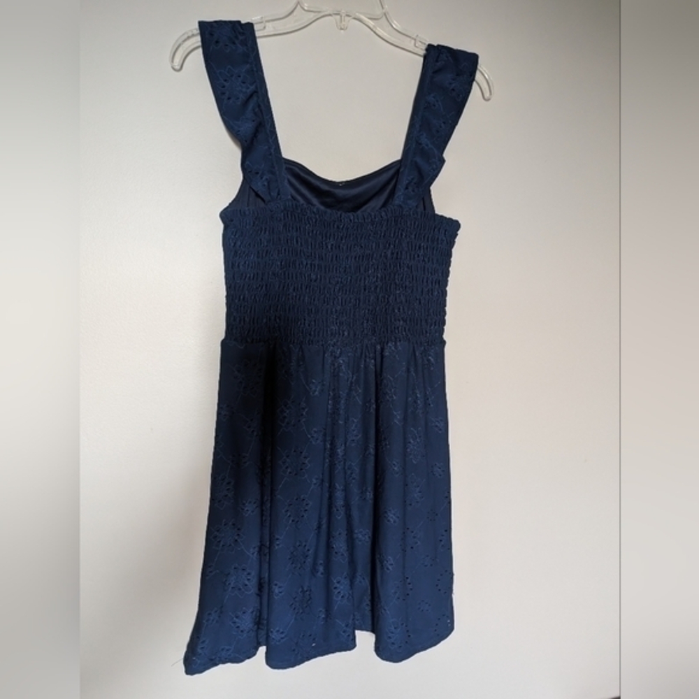 As U Wish Sleeveless Navy Blue Summer Dress Size Medium - Picture 2 of 11